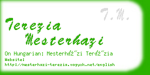 terezia mesterhazi business card